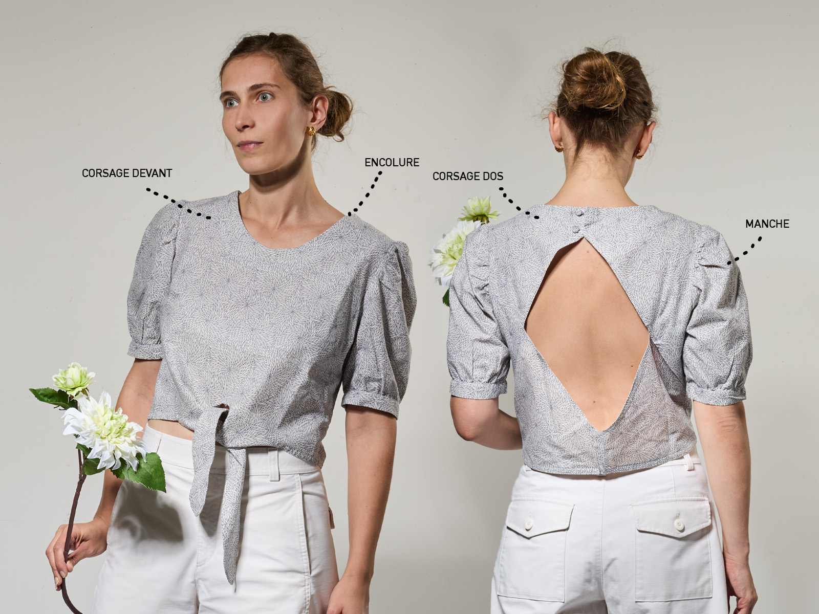 Création de patron de couture en ligne : LE TOP NOUÉ