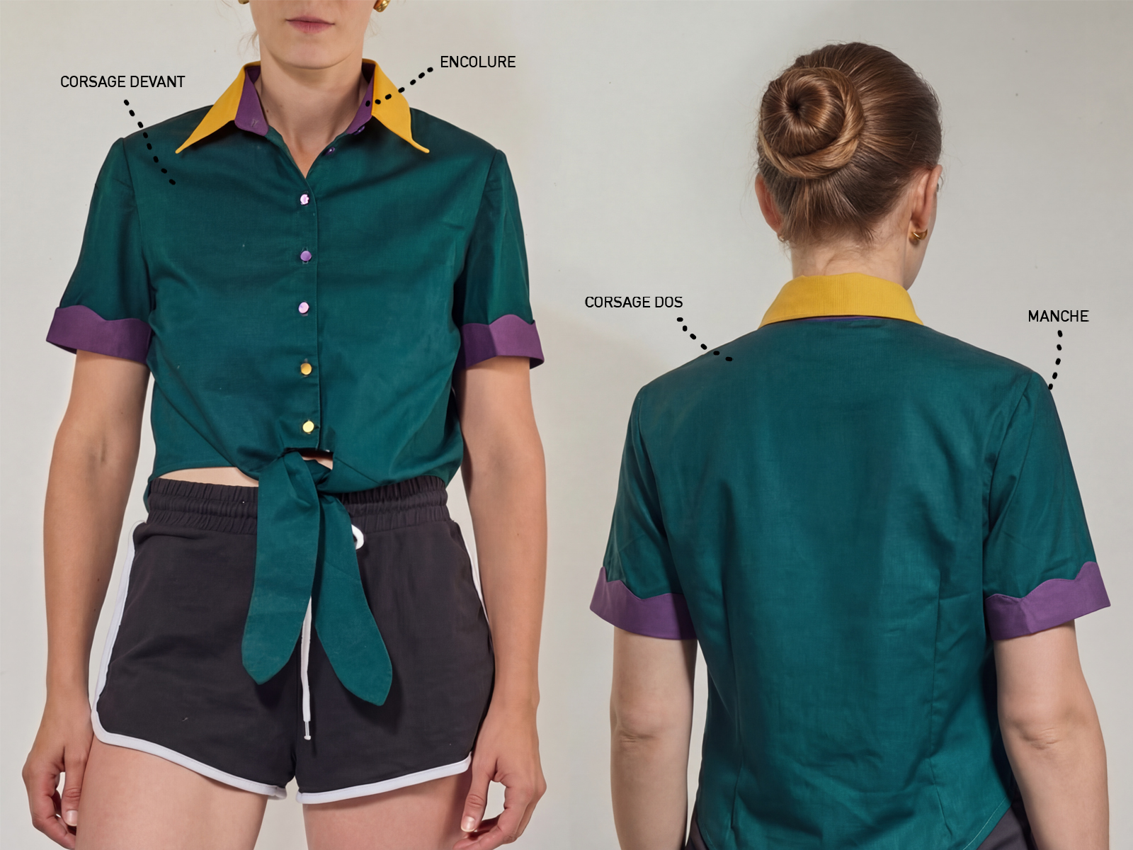 Création de patron de couture en ligne : LA CHEMISE À NOUER